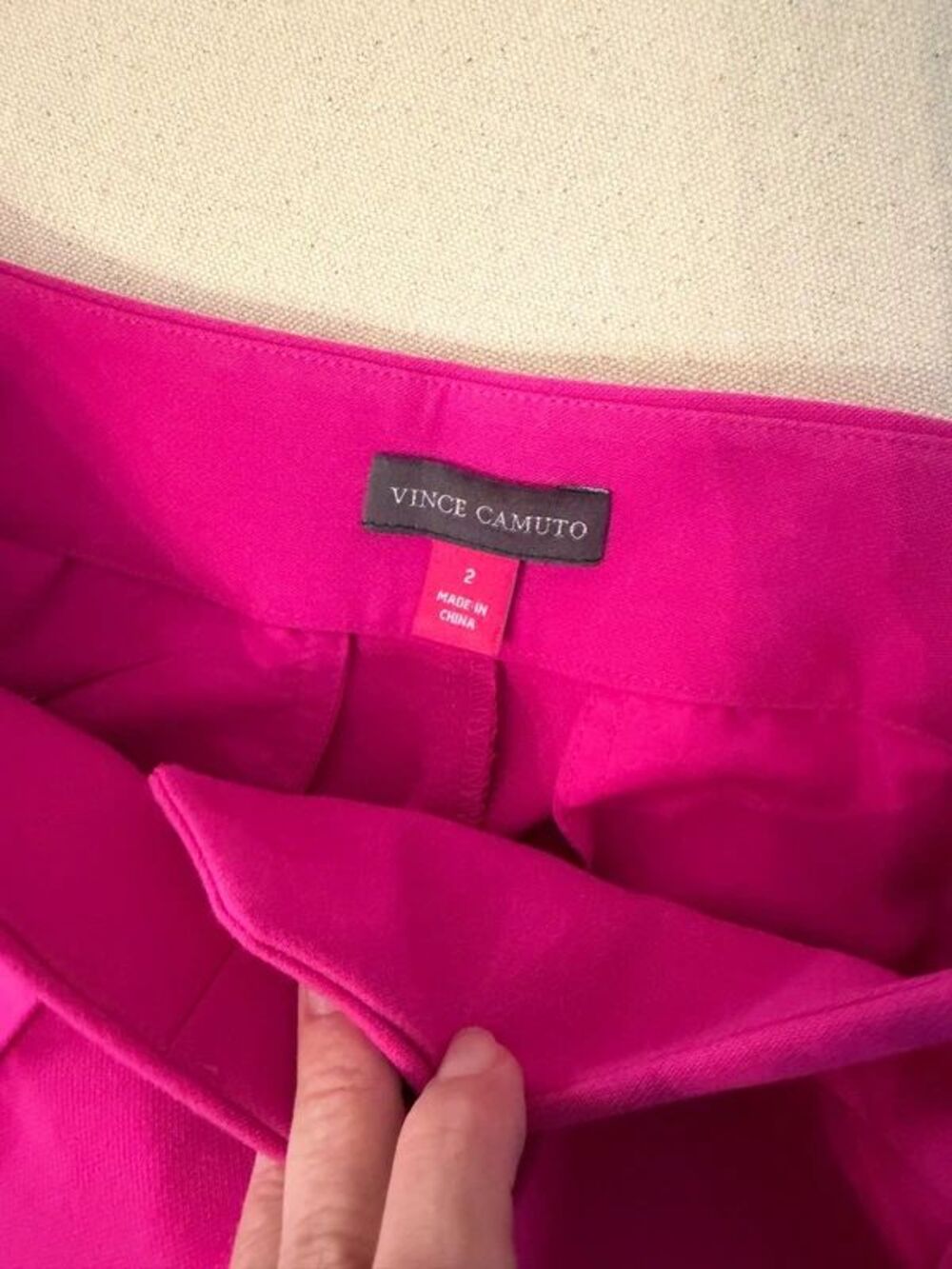 Vince Camuto Hot Pink Fuchsia Blazer Pants Suit Set Size 2 - Picture 13 of 16
